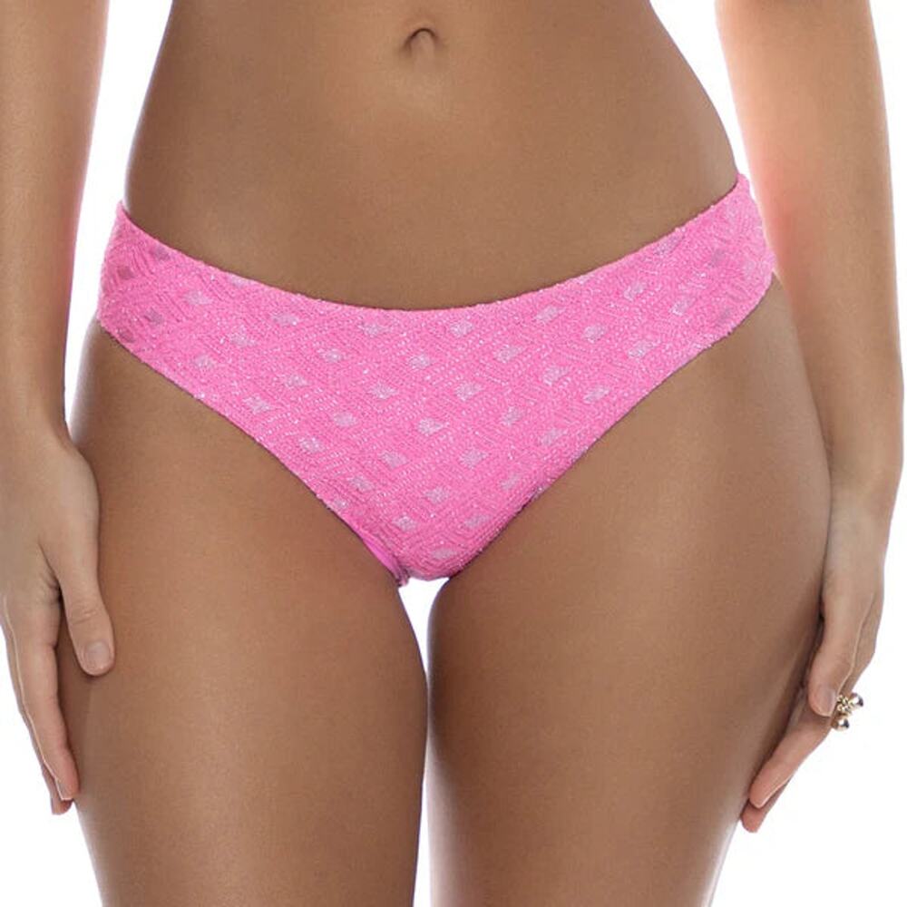 Luli Fama Brilla Seamless Full Ruched Back Bottom - Pink NWT SIZE M